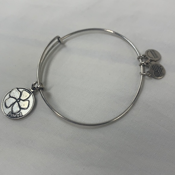 Alex and Ani Friend Flower Charm Bracelet - Silver Finish - Picture 4 of 4